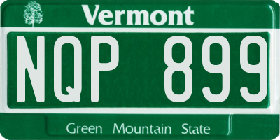 VT license plate NQP899