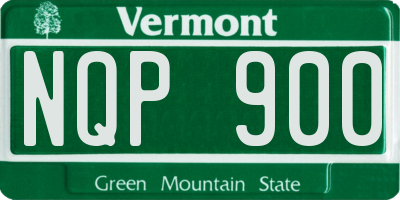 VT license plate NQP900