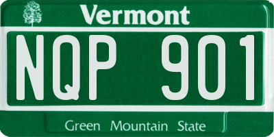 VT license plate NQP901