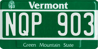 VT license plate NQP903