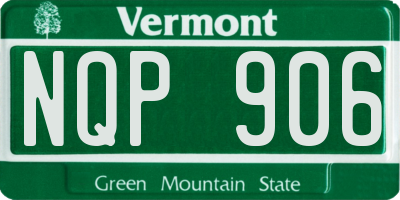 VT license plate NQP906