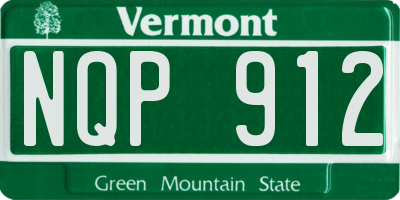 VT license plate NQP912