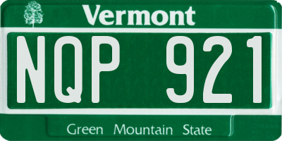 VT license plate NQP921