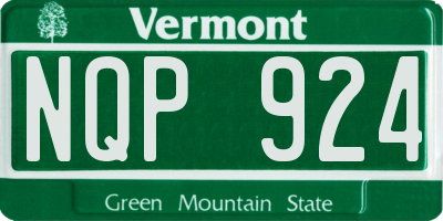 VT license plate NQP924