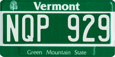 VT license plate NQP929