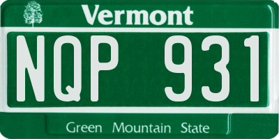 VT license plate NQP931
