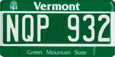 VT license plate NQP932