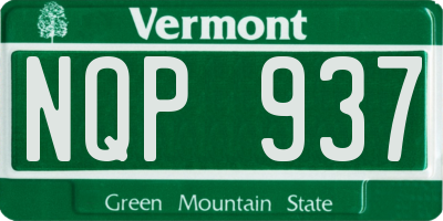VT license plate NQP937
