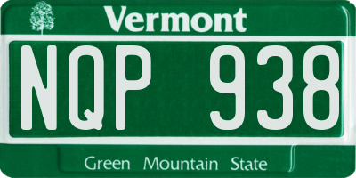 VT license plate NQP938