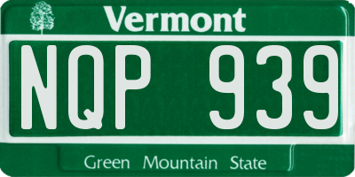 VT license plate NQP939