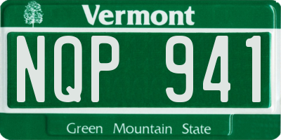 VT license plate NQP941