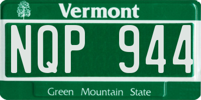 VT license plate NQP944
