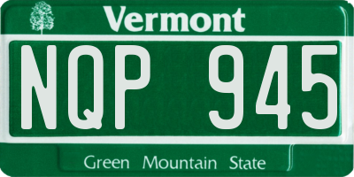 VT license plate NQP945