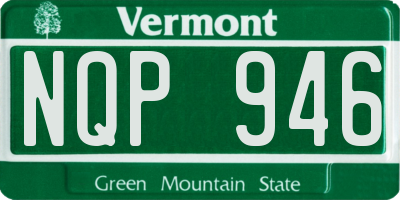VT license plate NQP946