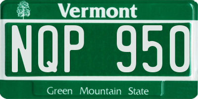 VT license plate NQP950
