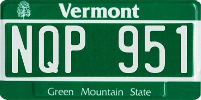 VT license plate NQP951