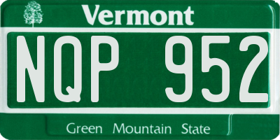 VT license plate NQP952