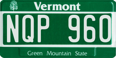 VT license plate NQP960