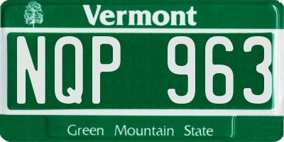 VT license plate NQP963