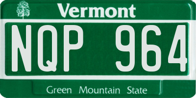 VT license plate NQP964