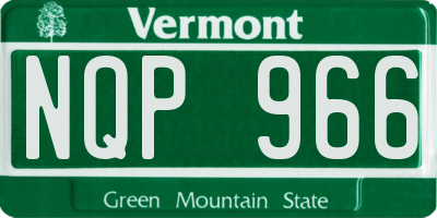 VT license plate NQP966