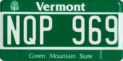 VT license plate NQP969
