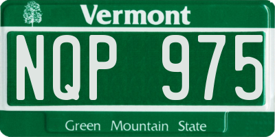 VT license plate NQP975