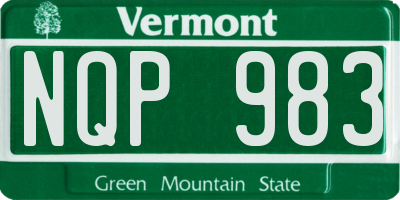 VT license plate NQP983