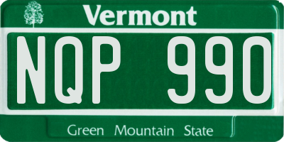 VT license plate NQP990