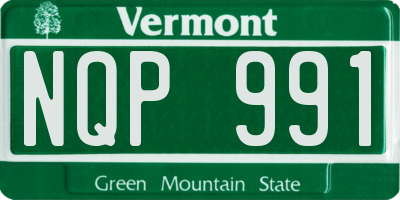VT license plate NQP991
