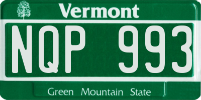 VT license plate NQP993