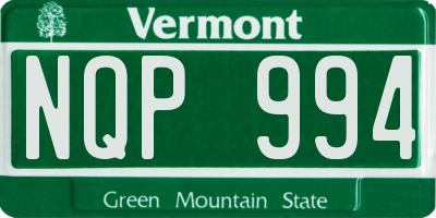 VT license plate NQP994