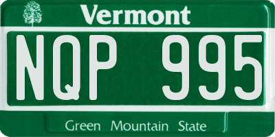 VT license plate NQP995