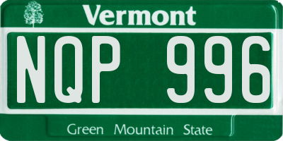 VT license plate NQP996