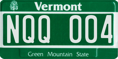 VT license plate NQQ004