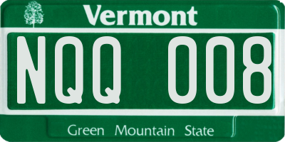 VT license plate NQQ008