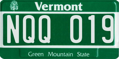 VT license plate NQQ019