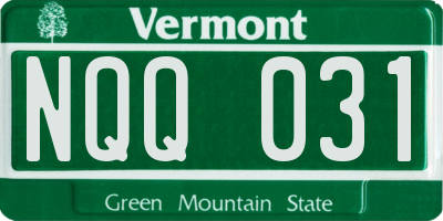 VT license plate NQQ031