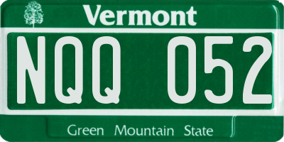 VT license plate NQQ052