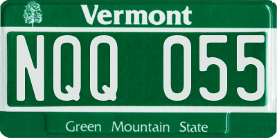 VT license plate NQQ055