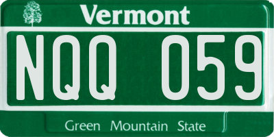 VT license plate NQQ059