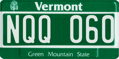 VT license plate NQQ060
