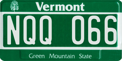 VT license plate NQQ066