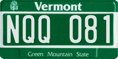 VT license plate NQQ081