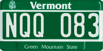 VT license plate NQQ083