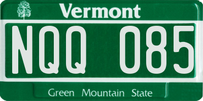VT license plate NQQ085