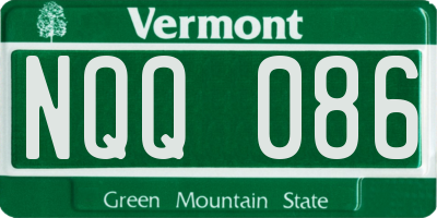 VT license plate NQQ086