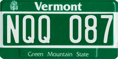 VT license plate NQQ087