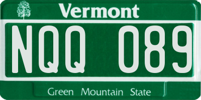 VT license plate NQQ089