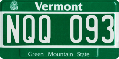 VT license plate NQQ093